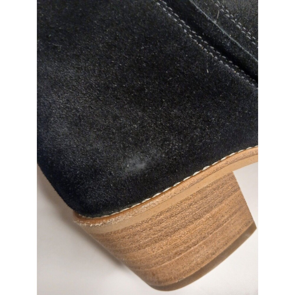 PAUL GREEN Sz 5.5 Sante Soft Black Suede Stretch Panel Zip-up Bootie Western - Picture 10 of 16